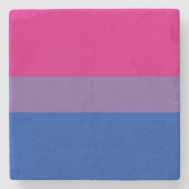 Bisexual Pride Flag Stenen Onderzetter (Voorkant)