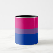 Bisexual Pride Flag Tweekleurige Koffiemok (Center)