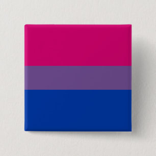 Bisexual Pride Flag Vierkante Button 5,1 Cm