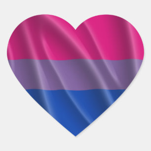 BISEXUAL PRIDE FLAG WAVY DESIGN - 2014 PRIDE.png Hart Sticker