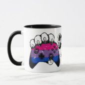 Bisexual Pride Game On Tiger Paw Controller Mug (Gauche)