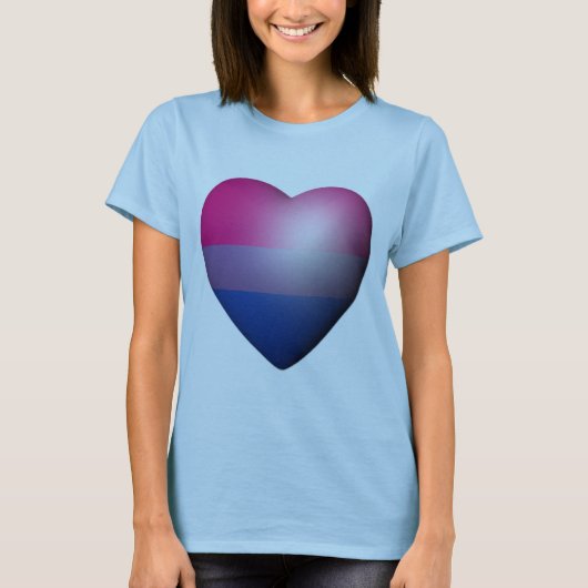BISEXUAL PRIDE HEART —.png T-shirt (Voorkant)