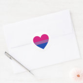 Bisexual Pride Heart Ronde Sticker (Envelop)