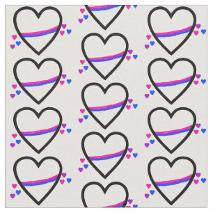 Bisexual Pride Heart Stof