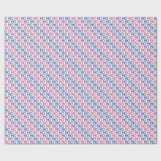 Bisexual Pride Ho Ho Ho Pattern Wrapping Paper Cadeaupapier (Vlak)