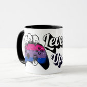 Bisexual Pride Level Up Tiger Paw Controller Mug (Devant gauche)
