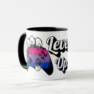 Bisexual Pride Level Up Tiger Paw Controller Mug Mok