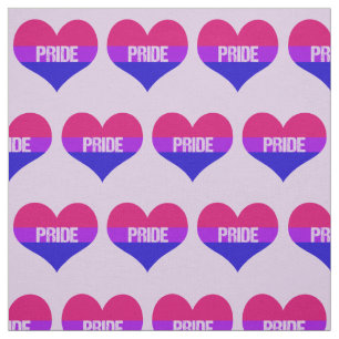 Bisexual Pride Love Hearts Stof