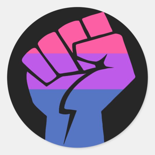 Bisexual Pride Ronde Sticker (Voorkant)