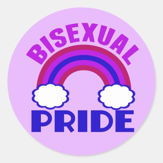 Bisexual Pride Ronde Sticker (Voorkant)
