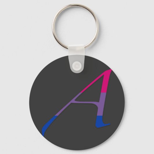 Bisexual Pride "Scarlet" Letter A Sleutelhanger (Voorkant)