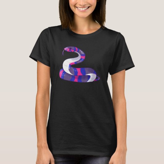 Bisexual Pride Snake Lgbt Bisexual Flag Snakes Rep T-shirt (Voorkant)