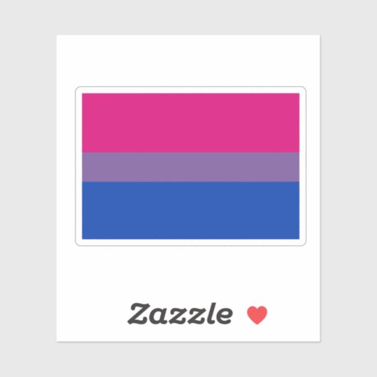 Bisexual Pride Sticker Drapeau (Feuille)