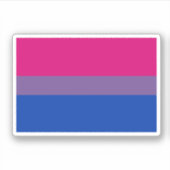 Bisexual Pride Sticker Drapeau (Devant)