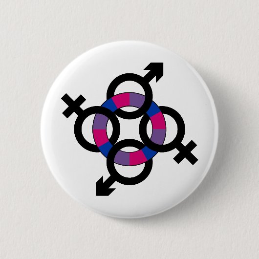Bisexual Ring Ronde Button 5,7 Cm (Voorkant)