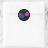 Bisexual Strawberries stickers (noir) (Sac)