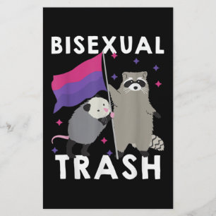 Bisexual Trash Gay Pride Rainbow LGBT Raccoon Briefpapier