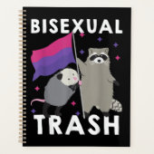 Bisexual Trash Gay Pride Rainbow LGBT Raccoon Planner (Voorkant)