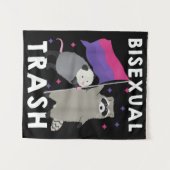 Bisexual Trash Gay Pride Rainbow LGBT Raccoon Wandkleed (Voorkant (horizontaal))