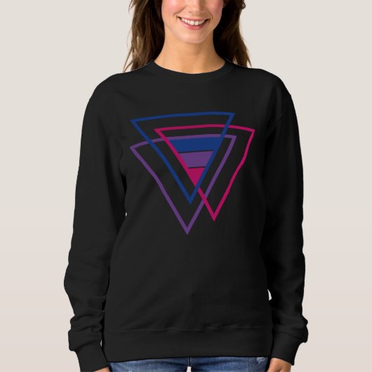 Bisexual Triangle Flag LGBTQ Pride Month Support Trui (Voorkant)