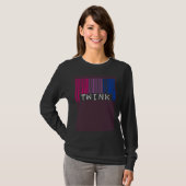 Bisexual Twink Barcode Bisexual Pride Flag Aesthet T-shirt (Voorkant volledig)