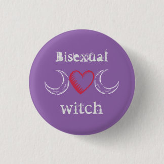 Bisexual witch badge / ronde button 3,2 cm