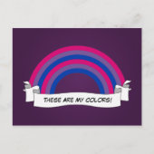Bisexualité arc-en-ciel fierté Carte postale (Devant)