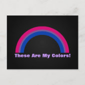 Bisexualité arc-en-ciel fierté Carte postale (Devant)