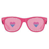 Bisexualité fierté coeur enfants lunettes de solei (Devant)