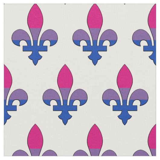 Bisexualité fierté fleur de lis tissu (Fermer)