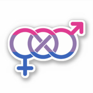 Bisexualiteit Geslachtssymbool Sticker