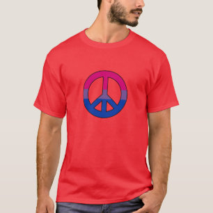 Bisexualiteitsvlag vredesteken T-Shirt