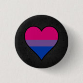 Bisexuality flag black button (Voorkant)