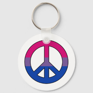 Bisexuality flag peace sign Sleutelhanger