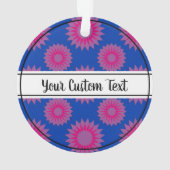 Bisexuality pride blauw bloempatroon ornament (achterkant)