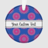 Bisexuality pride blauw bloempatroon ornament (voorkant)