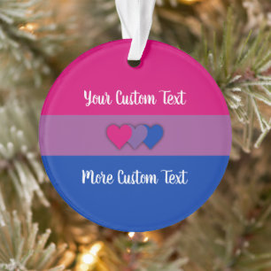 Bisexuality pride flag met text ornament