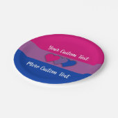Bisexuality pride flag met text papieren bordje (Gekanteld)