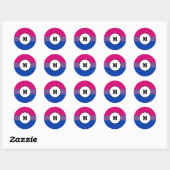 Bisexuality pride flag Stickers (Vel)