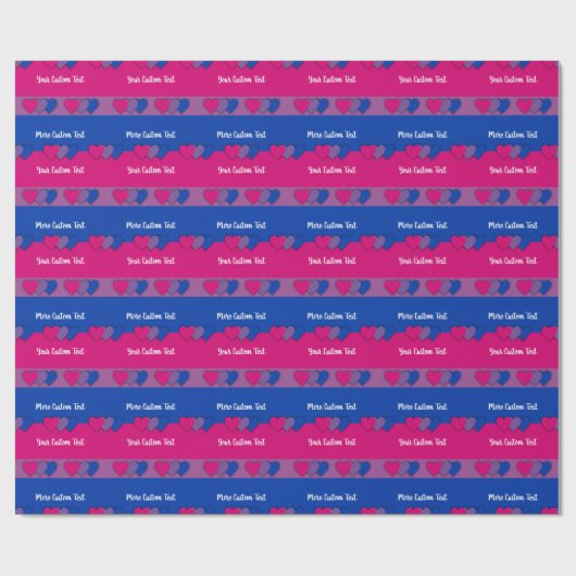 Bisexuality pride flag with text wrapting paper cadeaupapier (Vlak)