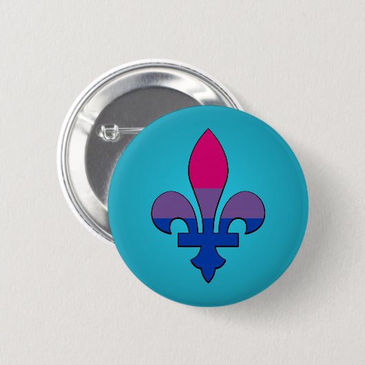 Bisexuality pride fleur-de-lis Button (Voorkant /achterkant)