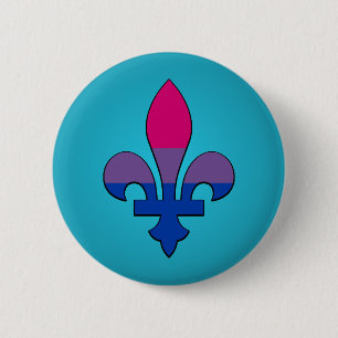 Bisexuality pride fleur-de-lis Button