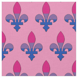Bisexuality pride fleur-de-lis fabric stof