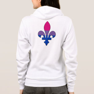 Bisexuality pride fleur-de-lis hoodie