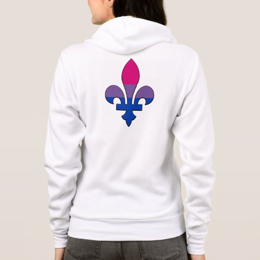 Bisexuality pride fleur-de-lis hoodie (Achterkant)