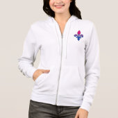 Bisexuality pride fleur-de-lis hoodie (Voorkant)