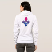 Bisexuality pride fleur-de-lis hoodie (Achterkant volledig)