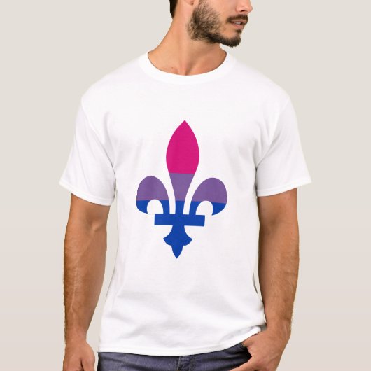 Bisexuality pride fleur-de-lis T-Shirt (Voorkant)