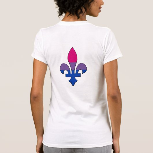 Bisexuality pride fleur-de-lis t-shirt (Achterkant)