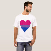 Bisexuality pride hart T-shirt (Voorkant volledig)